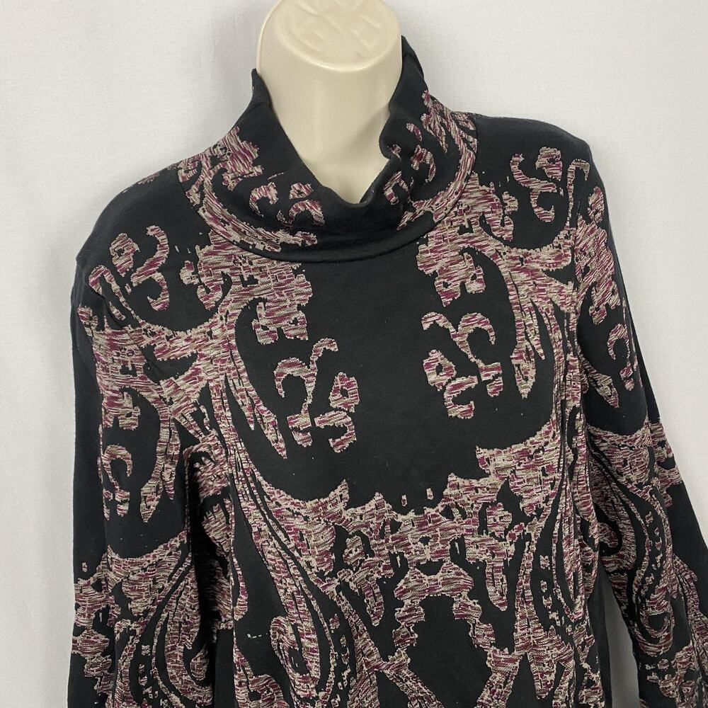 Free People Modern Love Mock Neck Mini Sweater Dress Womens Medium Pockets Black - Picture 2 of 13